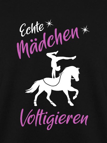 Echte Mädchen voltigieren