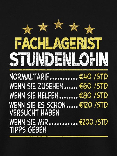 Stundenlohn Fachlagerist