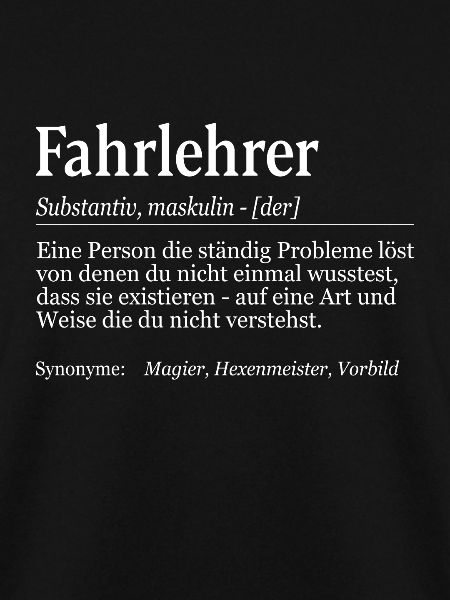 Fahrlehrer Definition Duden Fahrschule