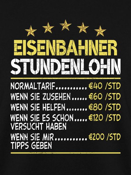 Eisenbahner Stundensatz Stundenlohn