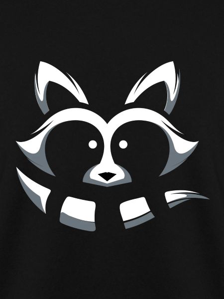 Waschbär im Minimalism-Design