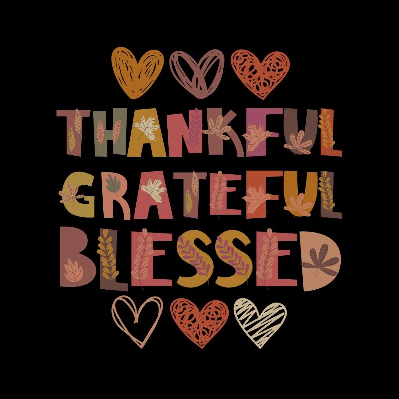Thankful Grateful Blessed Herbst Dankbarkeit
