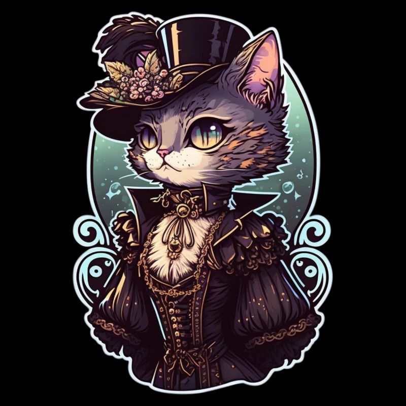 Chat Steampunk victorien