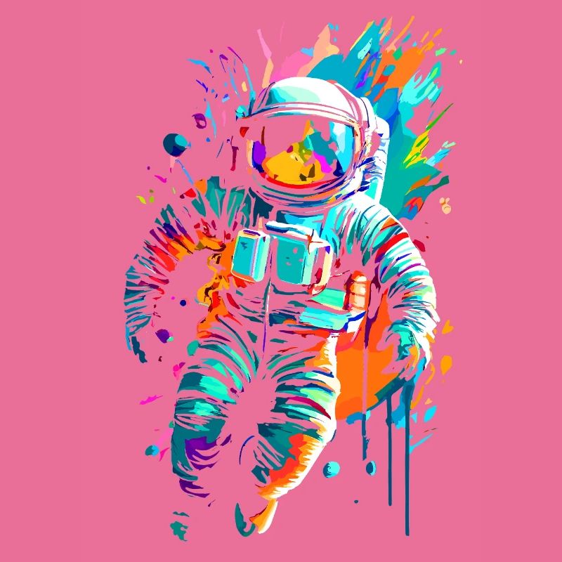 Astronaute de couleur dans l’espace spatial