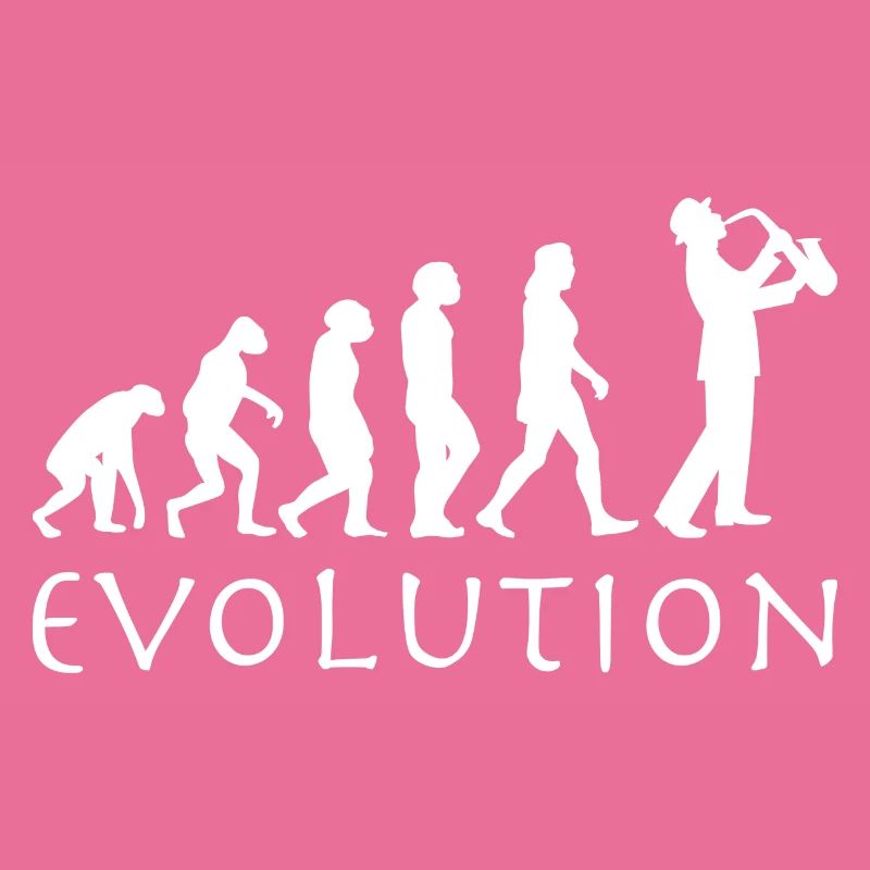 Saxophon Spieler Evolution