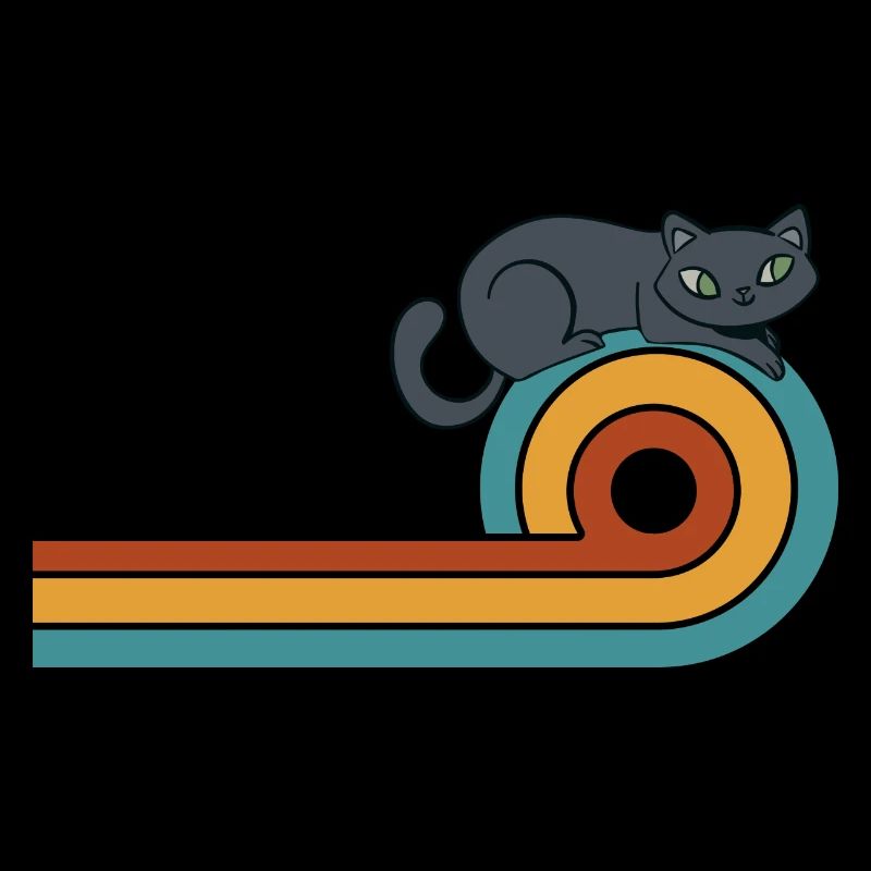 Chat rétro drôle