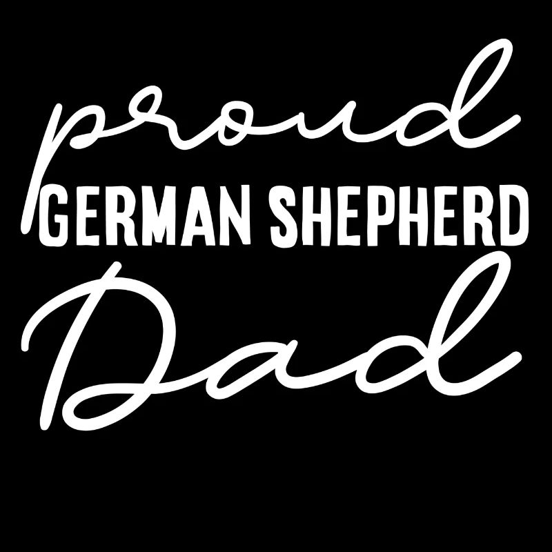 Proud German shepherd Dad Geschenk Idee weiss