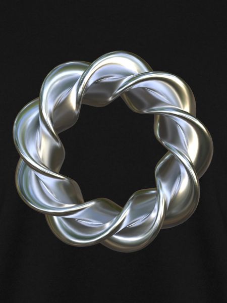 Gedrehter 3D Ring Silber