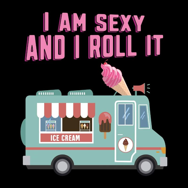 Funny Ice Cream Man with Ice Cream