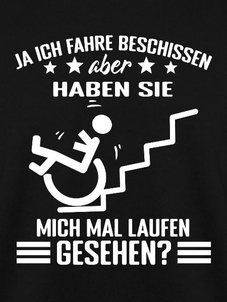 Lustiger Rollstuhlfahrer