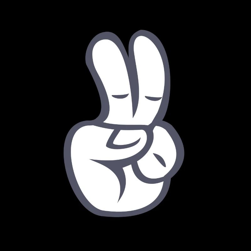 Peacezeichen Finger Comic