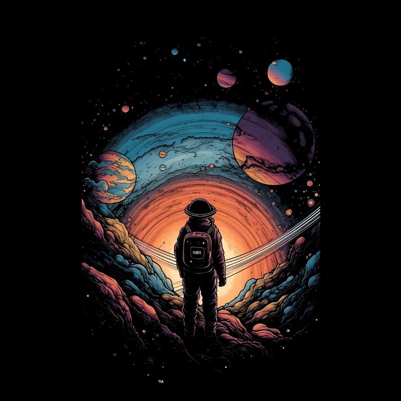 Errance dans l’univers - Œuvre d’art surréaliste