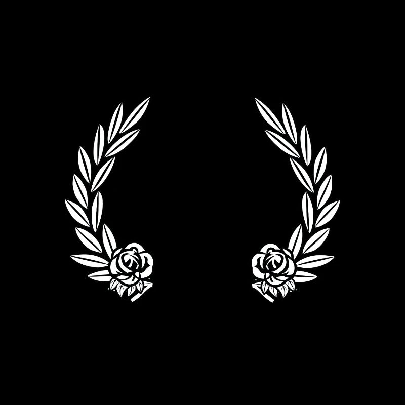 Couronne de laurier avec des roses