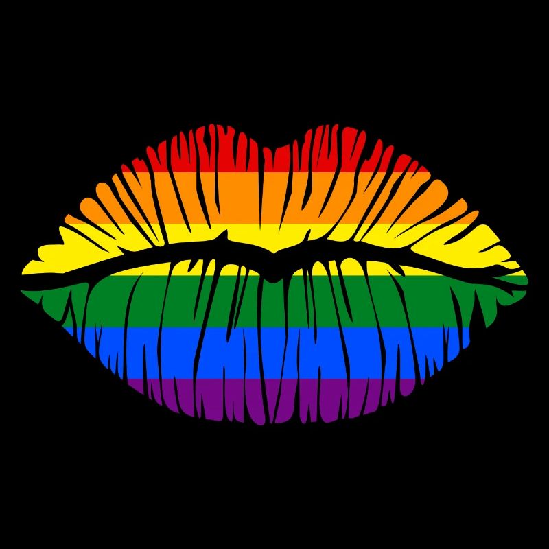 Kussmund LGBTQ+ couleurs arc-en-ciel drapeau PRIDE