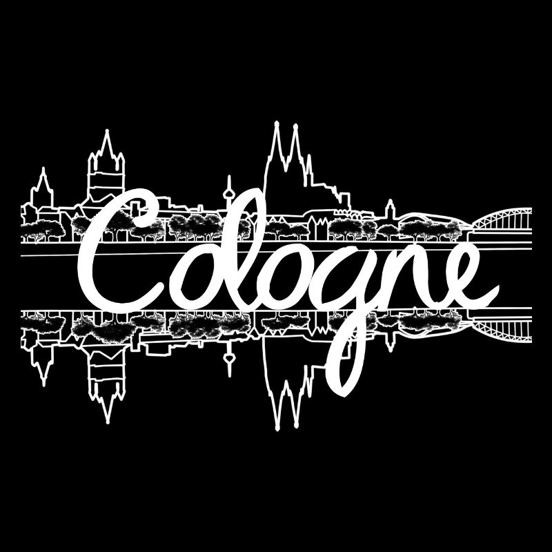 Cologne Skyline - Weiß