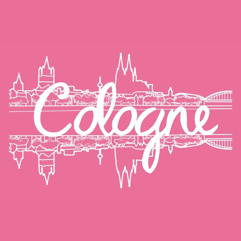 Skyline de Cologne - Blanc