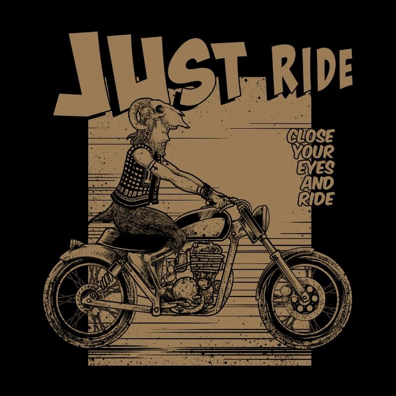 Just ride Motorrad Biker Mopedfahrer