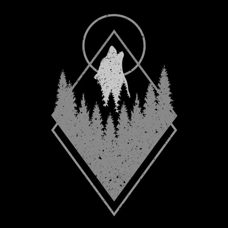 Loup dans la forêt