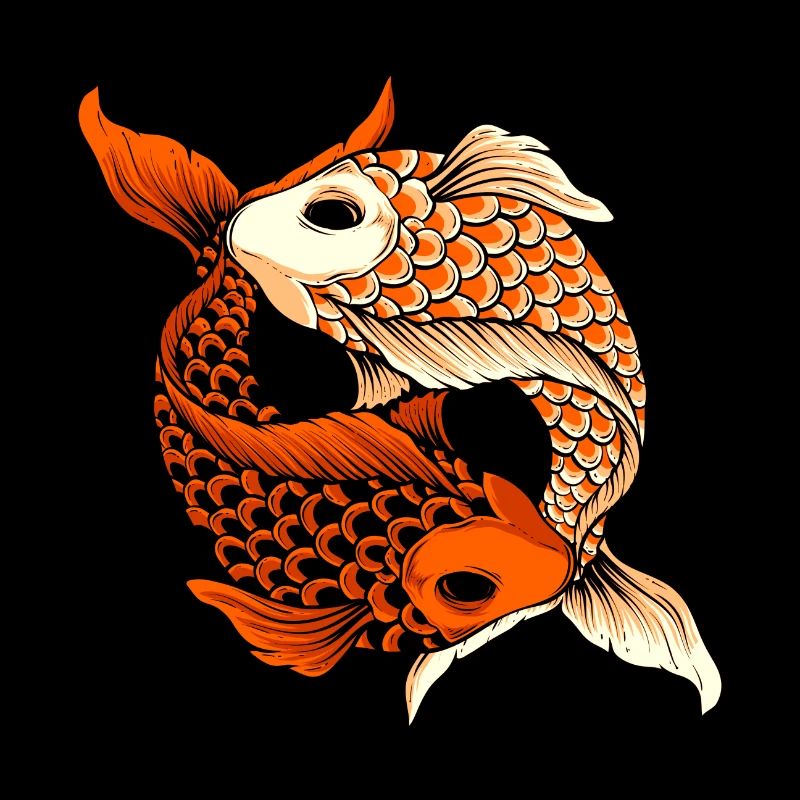 Yin Yang Koi Karpen Koi Pond Japan Fish Icon