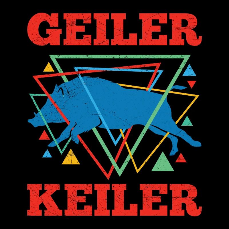 Geometrische Jagd Spruch Jäger Geschenk Rotwild