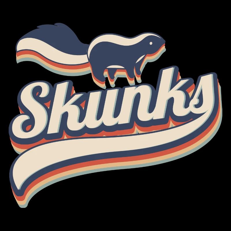 Retro Stinktiere Skunks