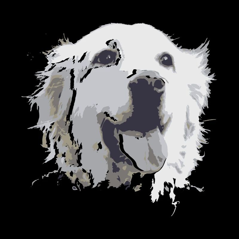 Creative drawing Golden Retriever