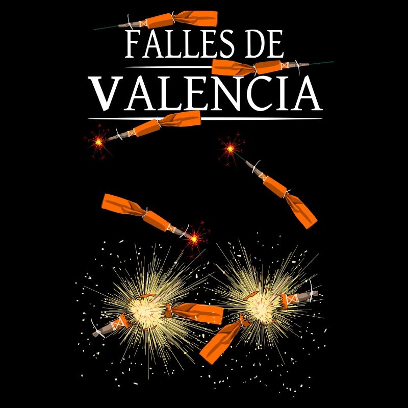 Feu d'artifice automne Valencia Pyro Trueno Orange
