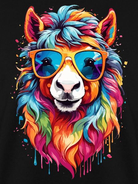Buntes Regenbogen-Pony