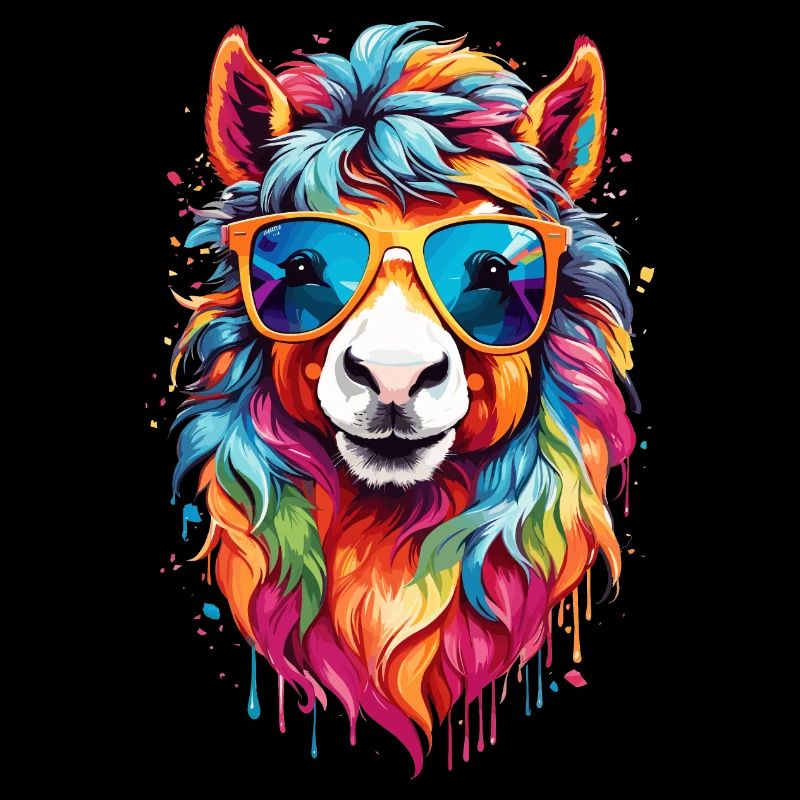 Buntes Regenbogen-Pony