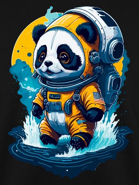Niedlicher Panda-Astronaut