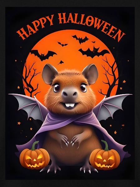 Halloween Capybara Geist Geschenkidee