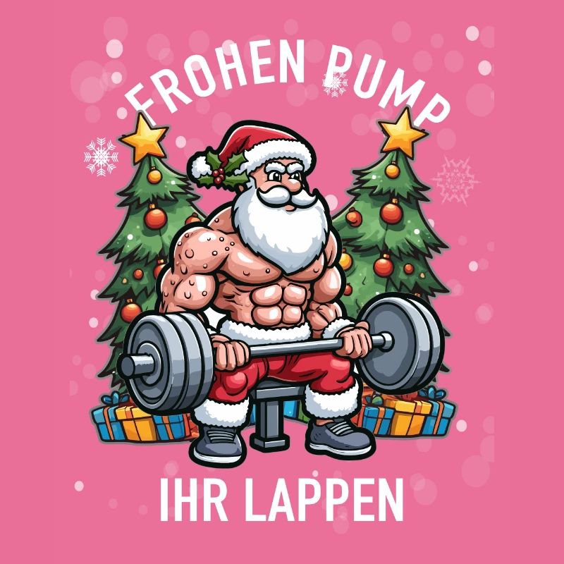 Joyeuse pompe son bodybuilder chiffon Père Noël