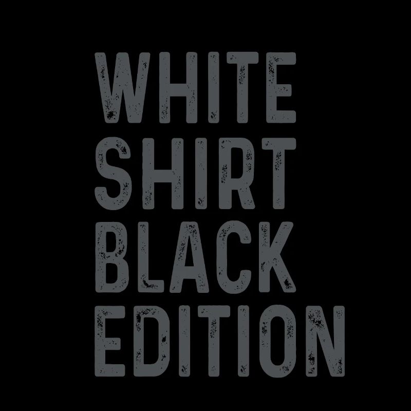 Weißes T-Shirt Black Edition