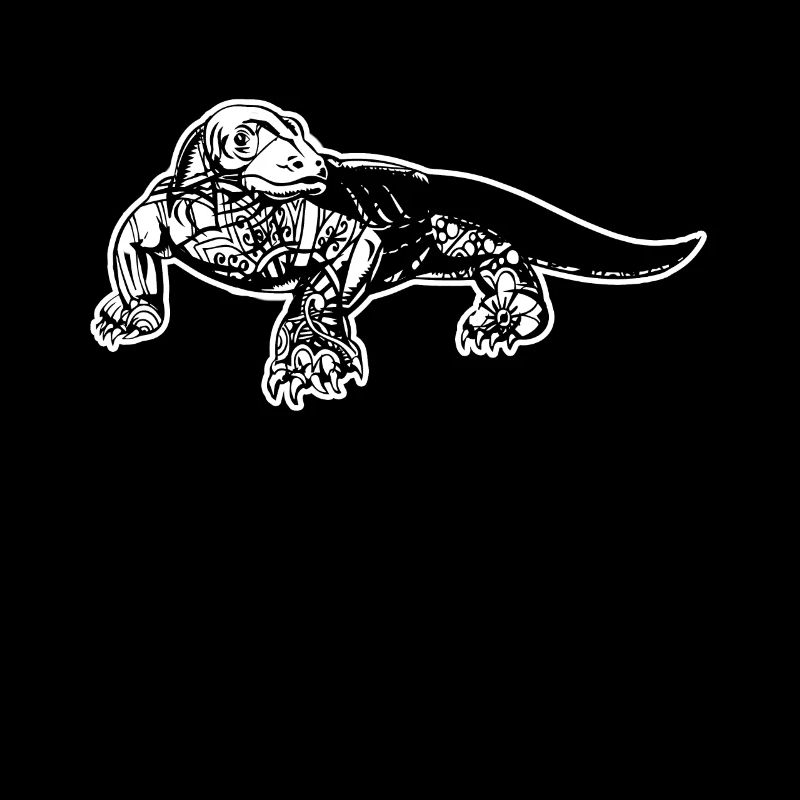 Komodo dragon Komodo dragon Floral Pattern