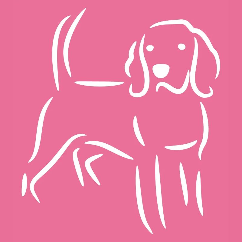 Dessin beagle en blanc