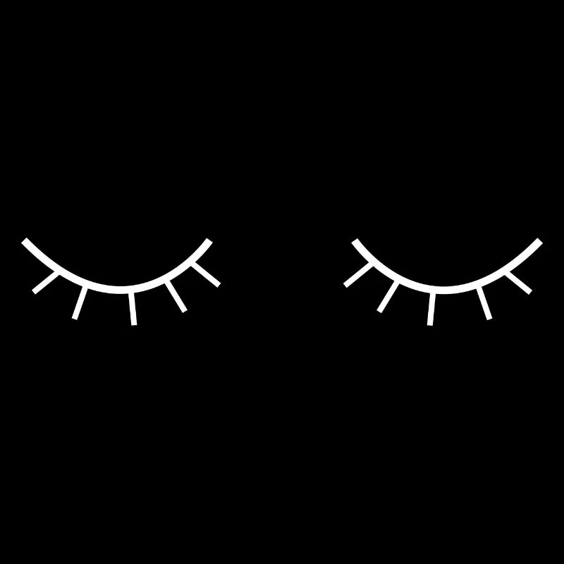 Geschlossene Augen Geschenk Idee weiss