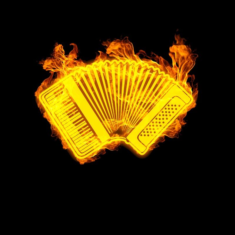 Fire Accordion Keyboard Instrument