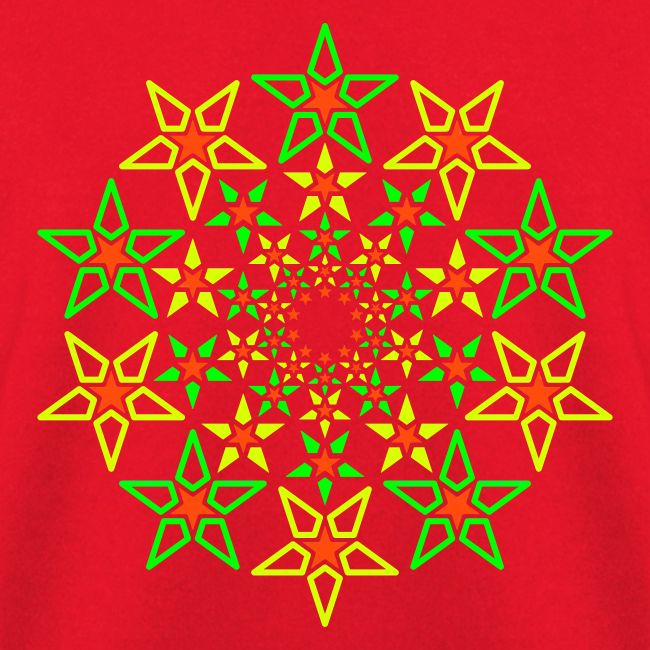 Fractal Star 3 colori neon