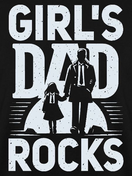 Mädchen Papa rockt Silhouette Design