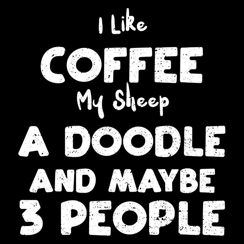 J’aime le café mes moutons un gribouillage...