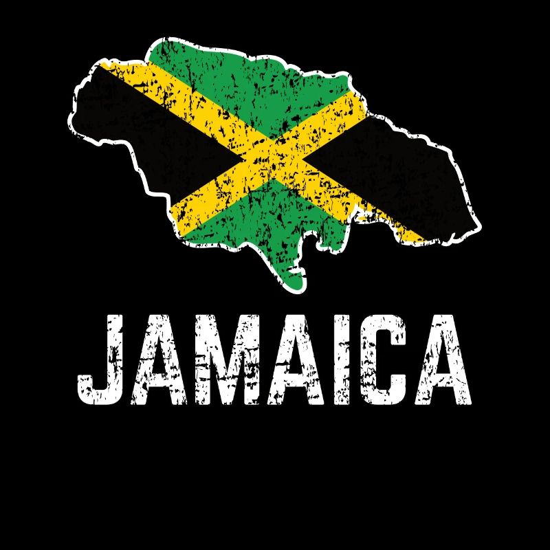 Fier drapeau jamaïcain jamaïcain