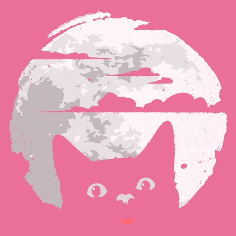 Le chat dérange la pleine lune - provoque une éclipse lunaire