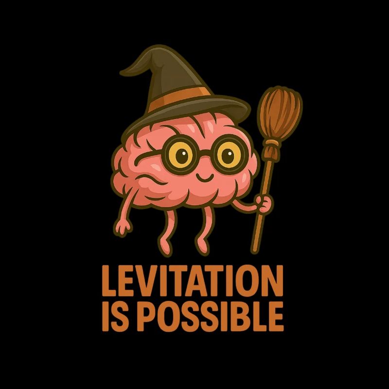 Spell Brain with Witch Hat – Levitation Possible