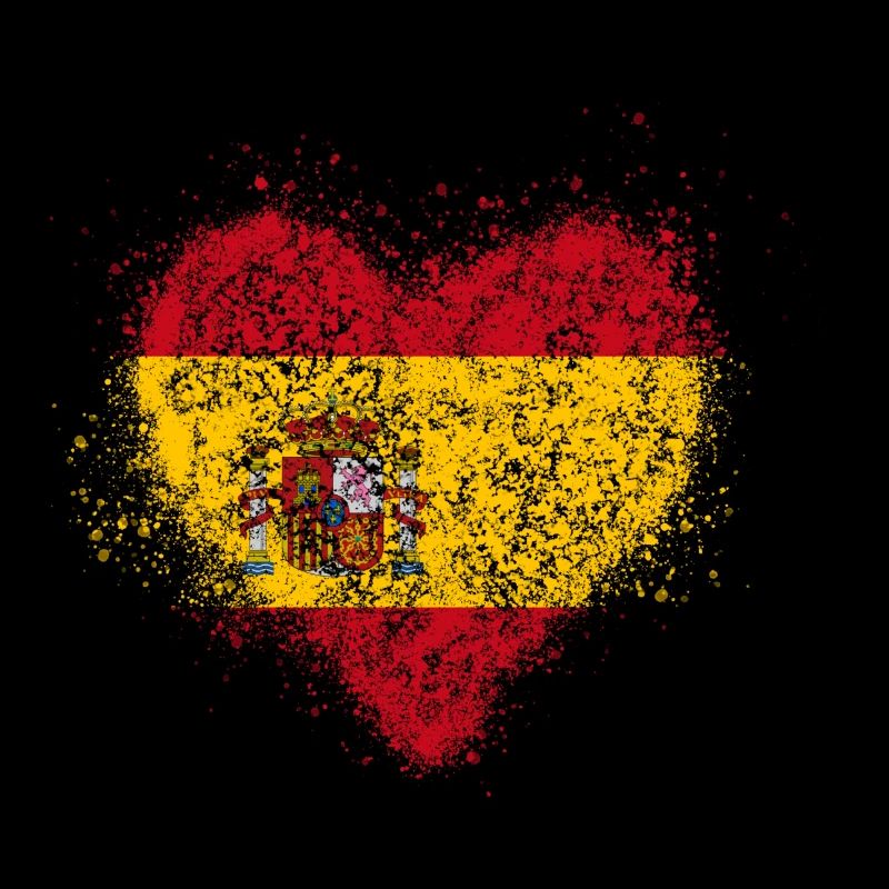 Herz Spanien Flagge