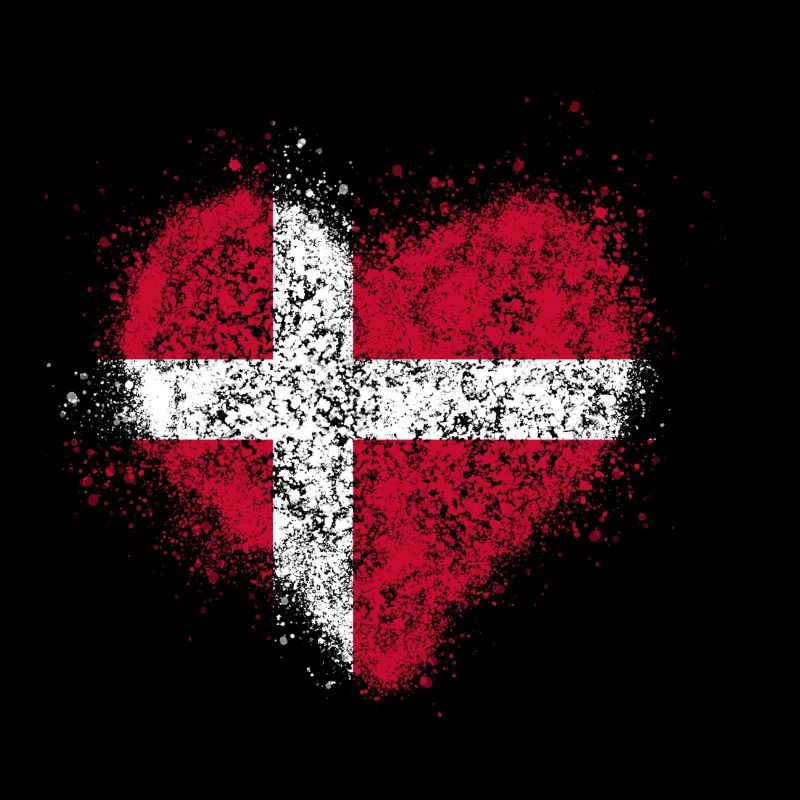 Herz Dänemark Flagge
