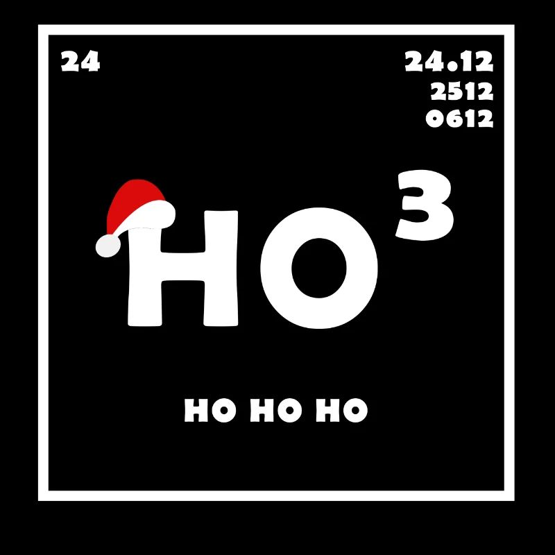 HO HO HO Chemie Element Weihnachten Geschenk