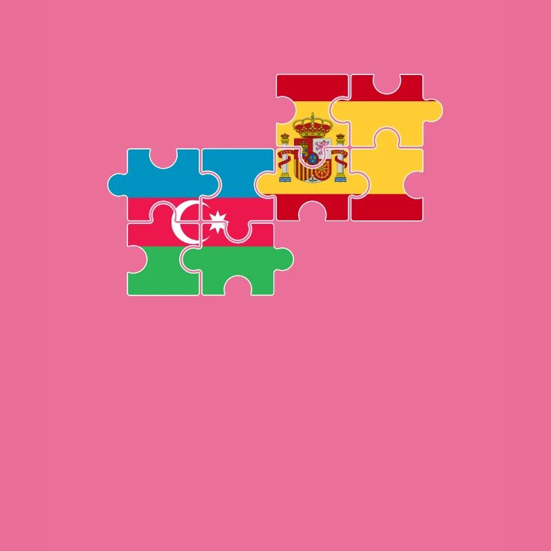Aserbaidschan Spanien Flagge Aserbaidschaner