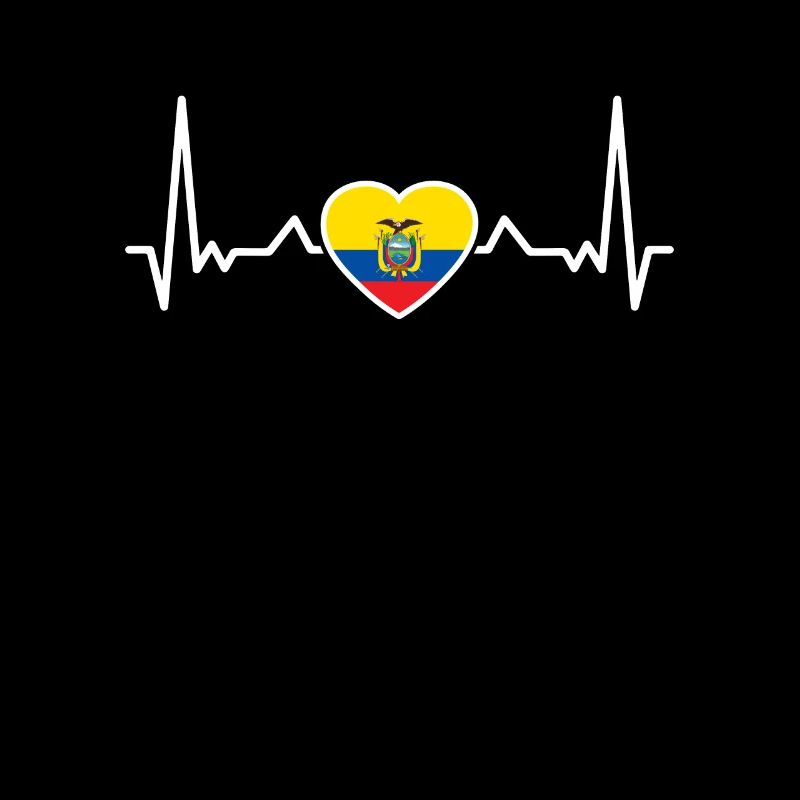 Ecuador heartbeat flag Ecuadorians