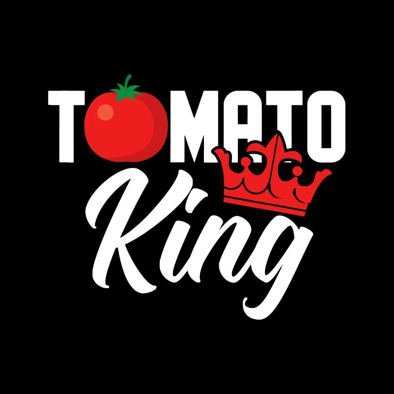 Tomato King Funny Vegan Tomatoes Lover