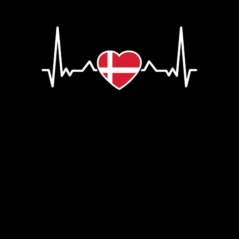 Danemark Heartbeat Drapeau danois Danois